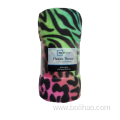 picnic blanket customized size and logo best price wholesale soft leopard fleece blanket
